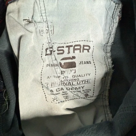 G-STAR RAW Men’s Skinny Jeans Dark Blue w/ Pleated Moto Detail Size 36 Denim Y2K - Picture 11 of 15